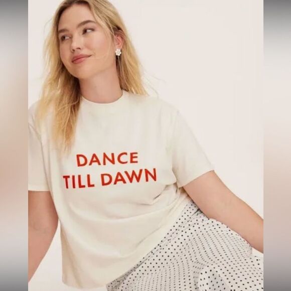 Kate Spade Cream and Orange Short Sleeve Tee - Picture 5 of 5